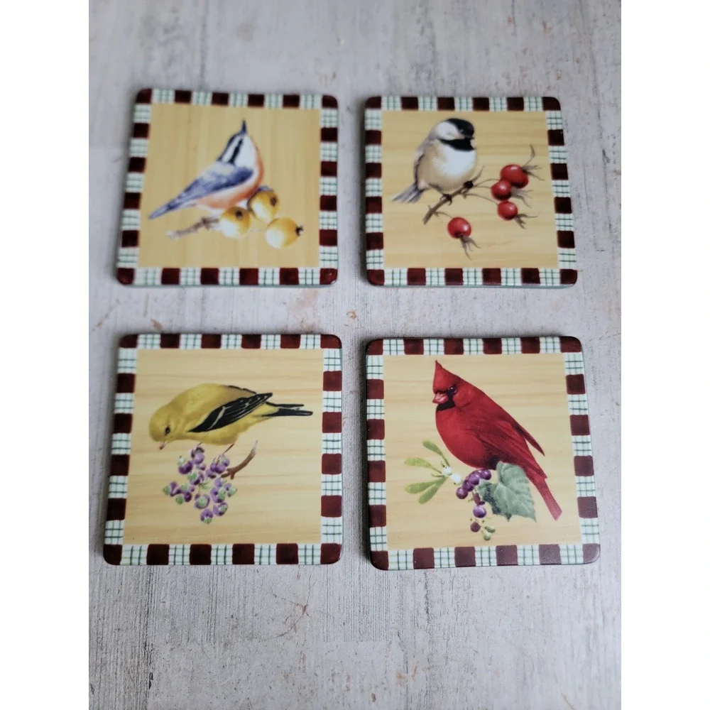 Lenox coaster winter greetings everyday bird coaster set Xmas home